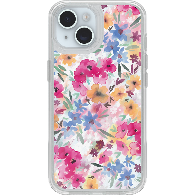 product image 1 - iPhone 16e/15/14/13 Custodia Symmetry Series Clear per MagSafe Confetti of Blossoms