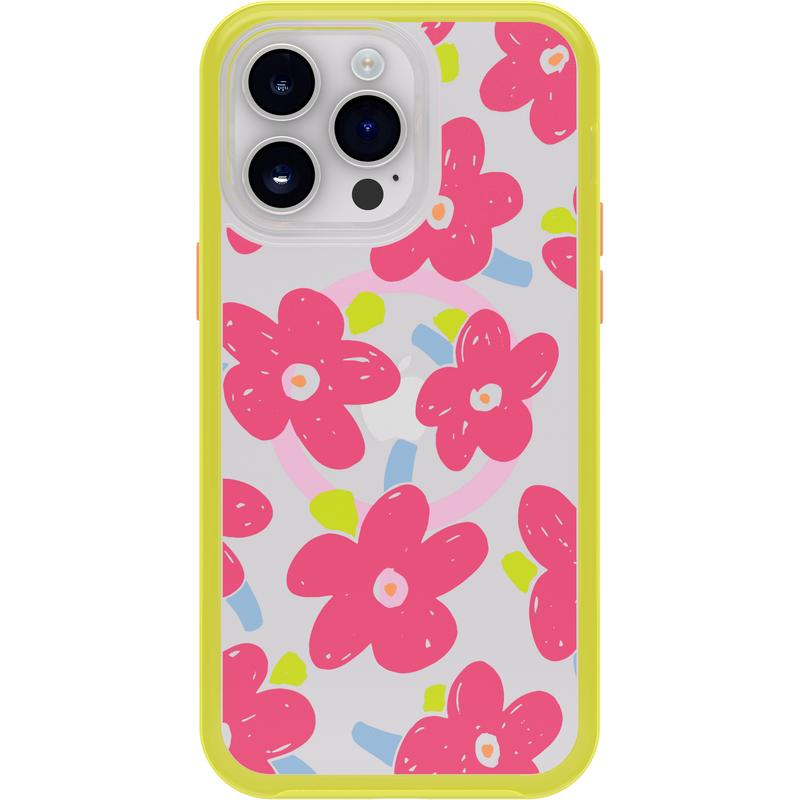 product image 2 - iPhone 14 Pro Max Custodia Symmetry Series Clear per MagSafe Fluttering Flora