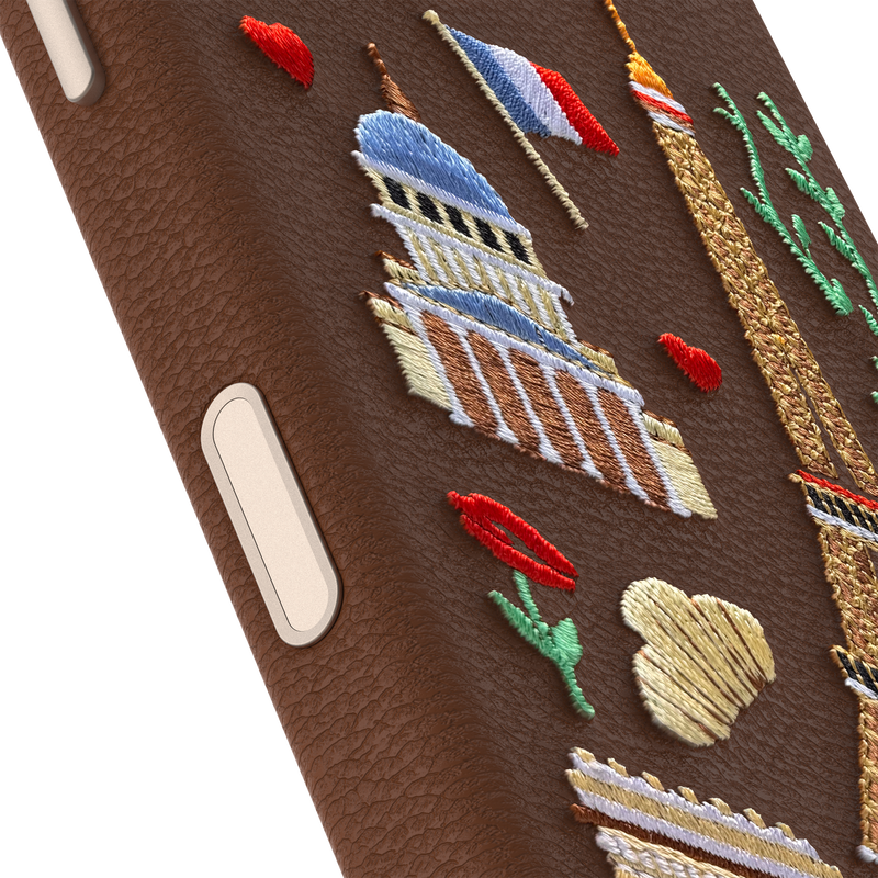 product image 3 - iPhone 17 Custodia Symmetry Series Cactus Leather Embroidery