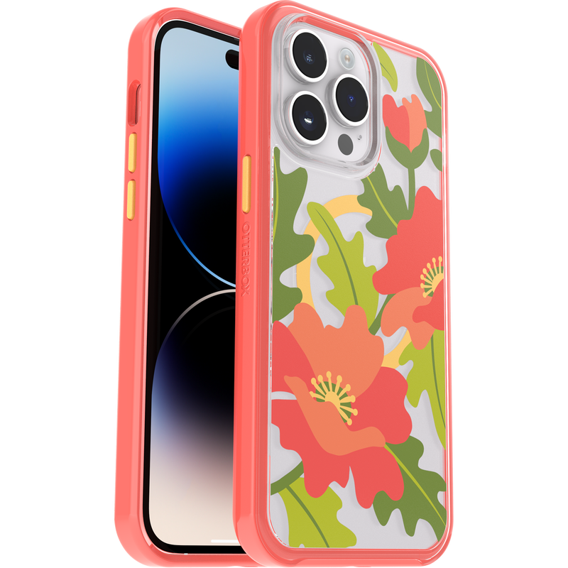 product image 1 - iPhone 14 Pro Max Custodia Symmetry Series Clear per MagSafe Fluttering Flora