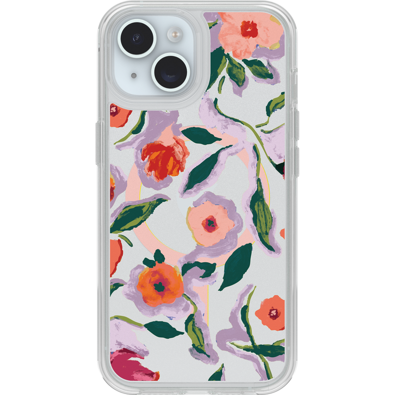 product image 1 - iPhone 16e/15/14/13 Custodia Symmetry Series Clear per MagSafe Confetti of Blossoms