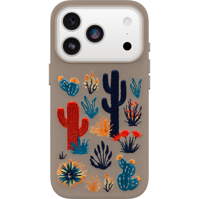 iPhone 17 Pro Custodia | Symmetry Series Cactus Leather Embroidery