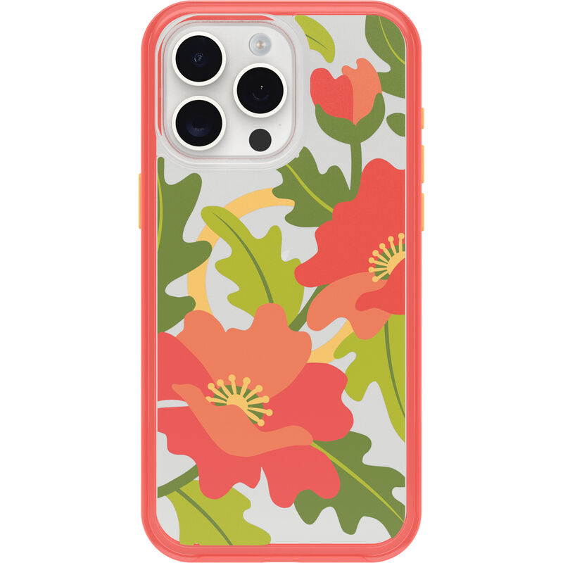 product image 2 - iPhone 15 Pro Max Custodia Symmetry Series Clear per MagSafe Fluttering Flora