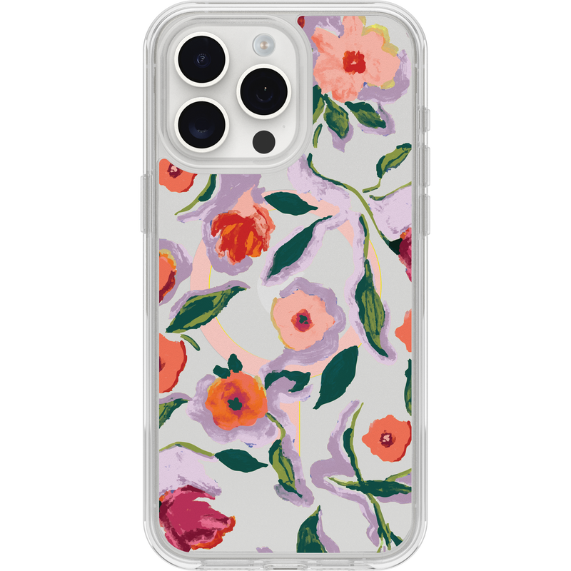 product image 1 - iPhone 15 Pro Max Funda Symmetry Series Clear para MagSafe Confetti of Blossoms