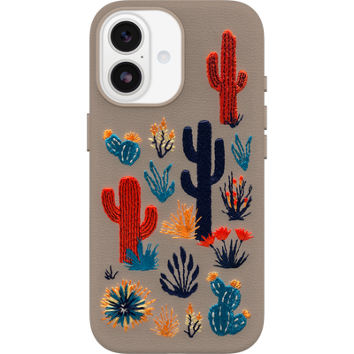 iPhone 17 Custodia | Symmetry Series Cactus Leather Embroidery