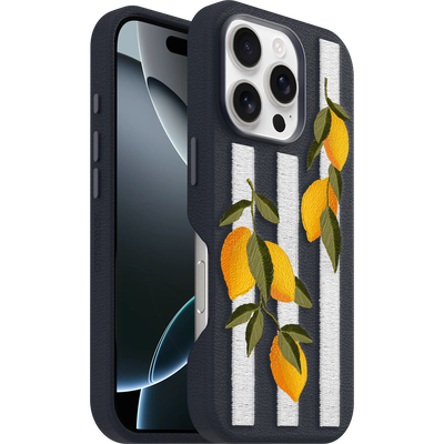 iPhone 16 Pro Hoesje | Symmetry Series Cactus Leather Embroidery