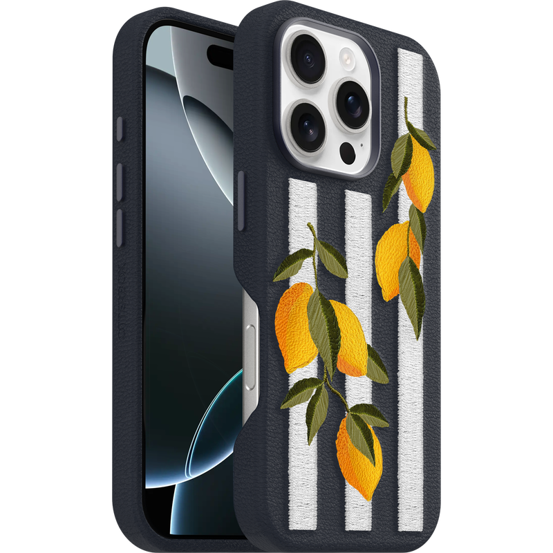 product image 1 - iPhone 16 Pro Hoesje Symmetry Series Cactus Leather Embroidery