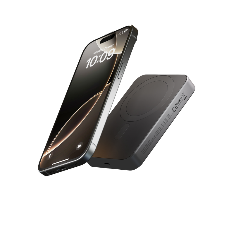 product image 1 - Zens Qi2 Batteria Esterna Slim Aluminium Powerbank Qi2 10k mAh