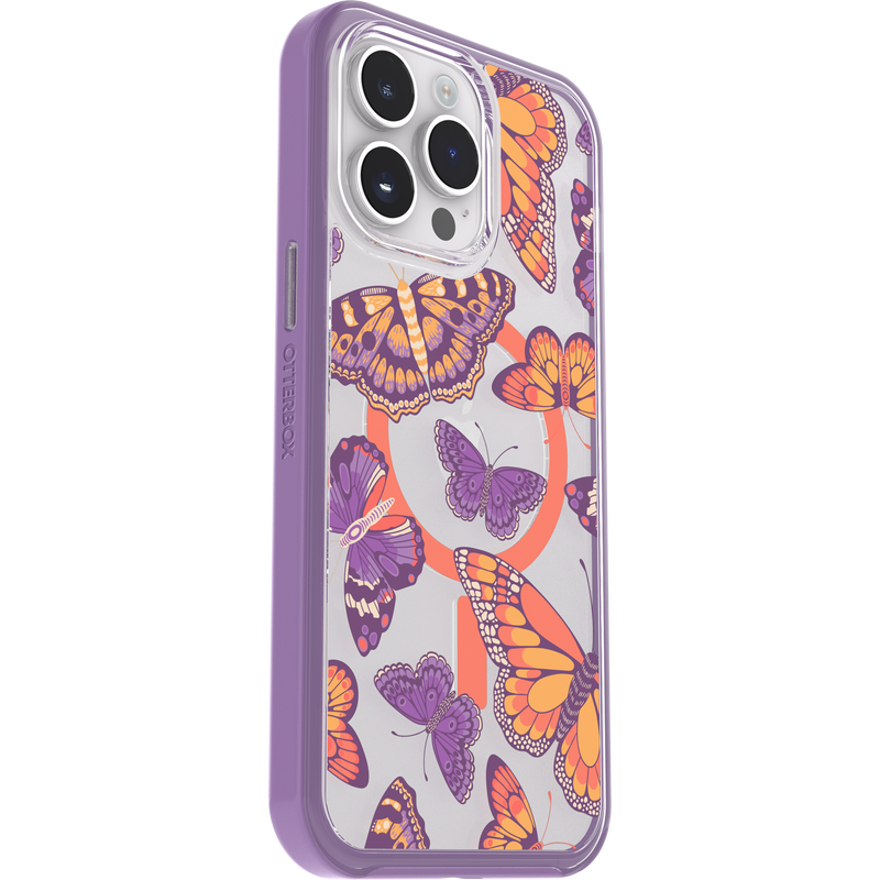 product image 3 - iPhone 14 Pro Max Custodia Symmetry Series Clear per MagSafe Fluttering Flora