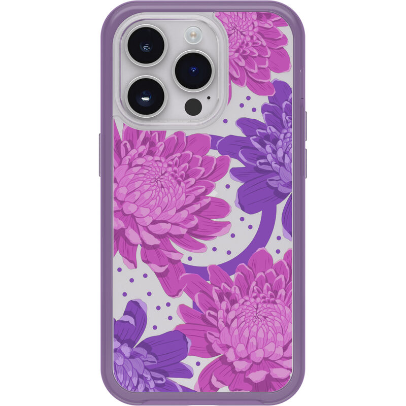 product image 2 - iPhone 14 Pro Custodia Symmetry Series Clear per MagSafe Fluttering Flora