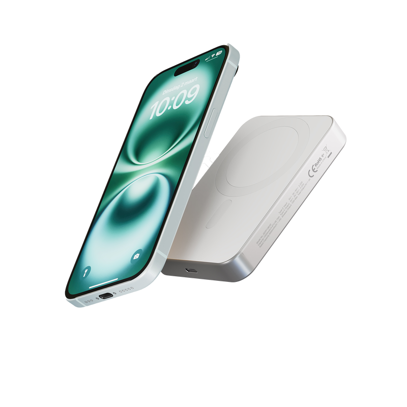 product image 1 - Zens Qi2 Batteria Esterna Slim Aluminium Powerbank Qi2 10k mAh