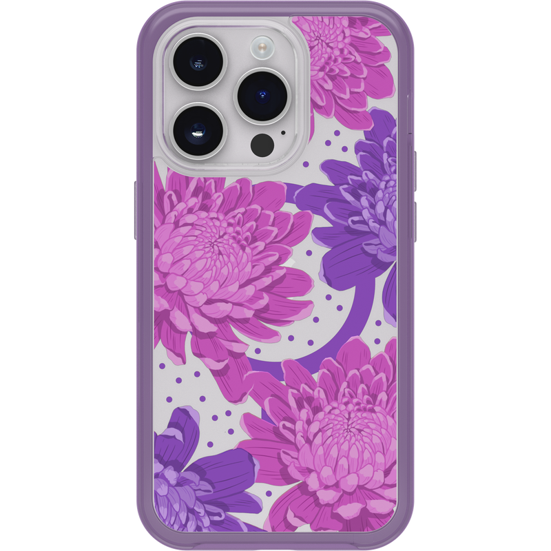 product image 2 - iPhone 14 Pro Funda Symmetry Series Clear para MagSafe Fluttering Flora