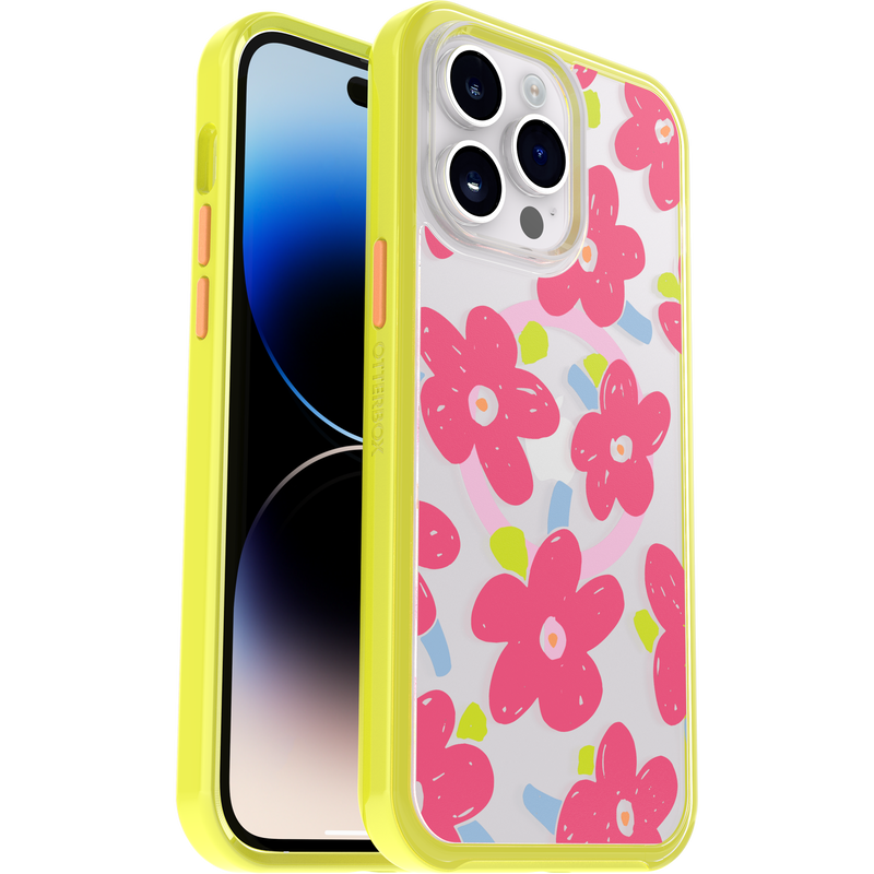 product image 1 - iPhone 14 Pro Max Custodia Symmetry Series Clear per MagSafe Fluttering Flora
