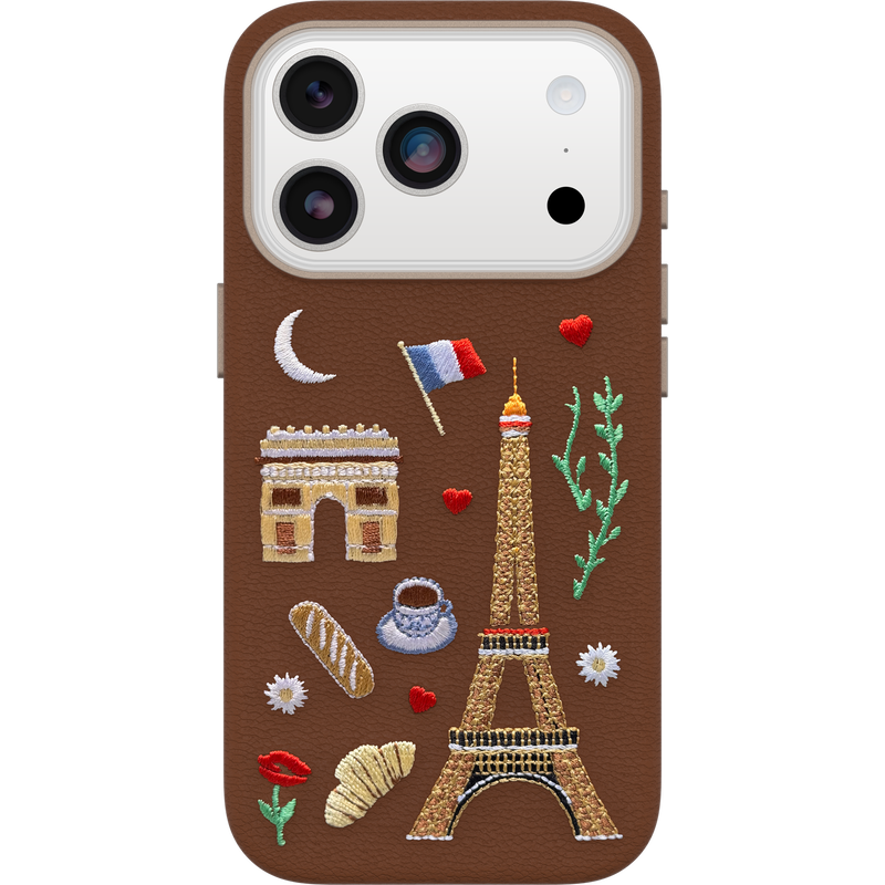 product image 1 - iPhone 17 Pro Custodia Symmetry Series Cactus Leather Embroidery