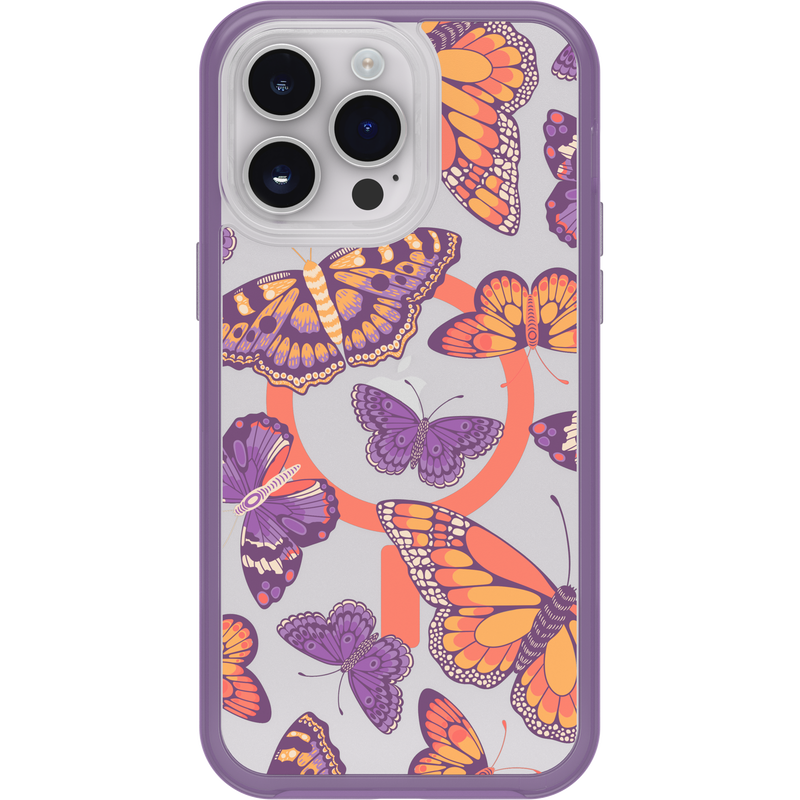 product image 2 - iPhone 14 Pro Max Custodia Symmetry Series Clear per MagSafe Fluttering Flora