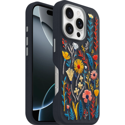 iPhone 16 Pro Custodia | Symmetry Series Cactus Leather Embroidery