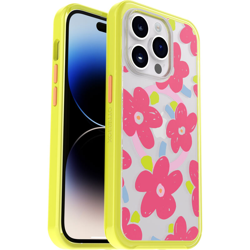 product image 1 - iPhone 14 Pro Custodia Symmetry Series Clear per MagSafe Fluttering Flora