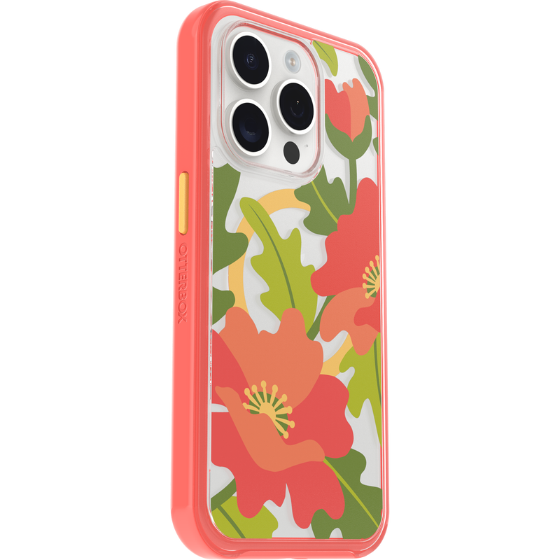 product image 3 - iPhone 15 Pro Custodia Symmetry Series Clear per MagSafe Fluttering Flora