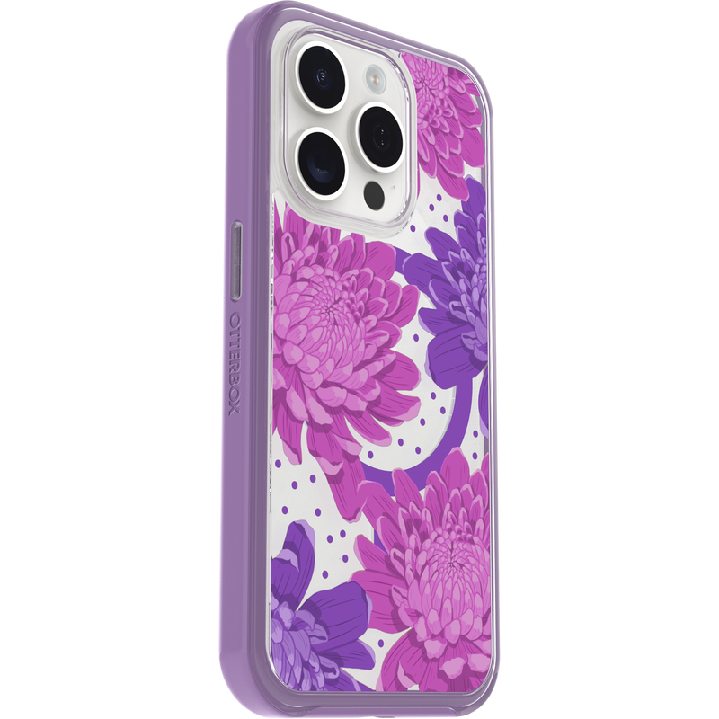 product image 3 - iPhone 15 Pro Custodia Symmetry Series Clear per MagSafe Fluttering Flora