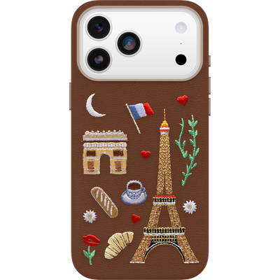 iPhone 17 Pro Max Custodia | Symmetry Series Cactus Leather Embroidery