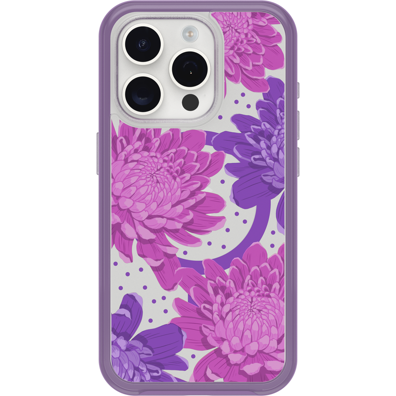 product image 2 - iPhone 15 Pro Custodia Symmetry Series Clear per MagSafe Fluttering Flora
