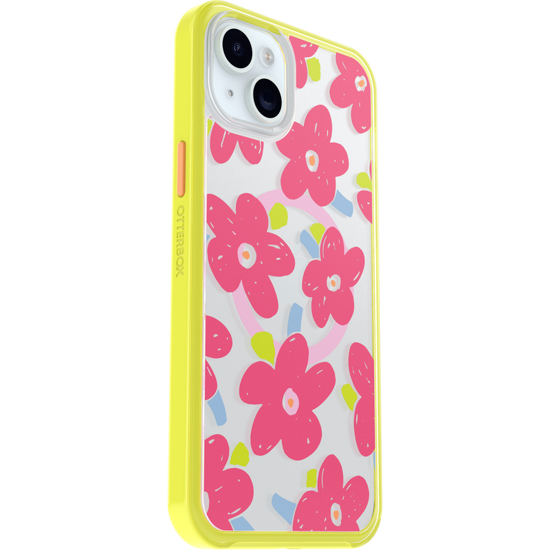 product image 3 - iPhone 14 Plus und iPhone 15 Plus Hülle Symmetry Series Clear für MagSafe Fluttering Flora