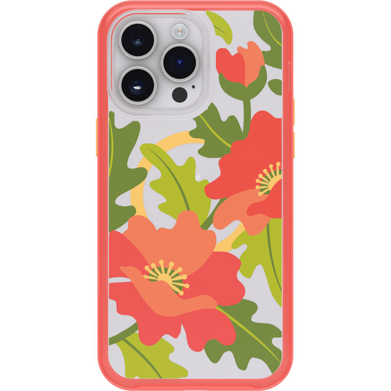 product image 2 - iPhone 14 Pro Max Custodia Symmetry Series Clear per MagSafe Fluttering Flora