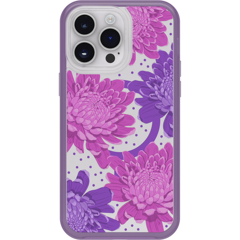 product image 2 - iPhone 14 Pro Max Custodia Symmetry Series Clear per MagSafe Fluttering Flora