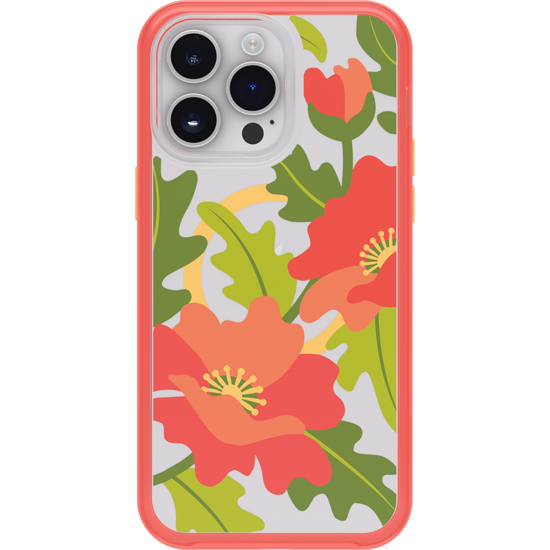 product image 2 - iPhone 14 Pro Max Custodia Symmetry Series Clear per MagSafe Fluttering Flora