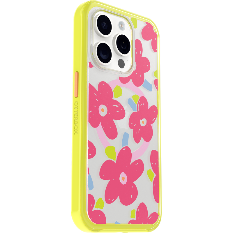 product image 3 - iPhone 15 Pro Custodia Symmetry Series Clear per MagSafe Fluttering Flora