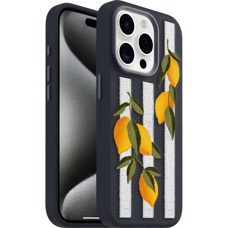 product image 1 - iPhone 15 Pro Max Hoesje Symmetry Series Cactus Leather Embroidery