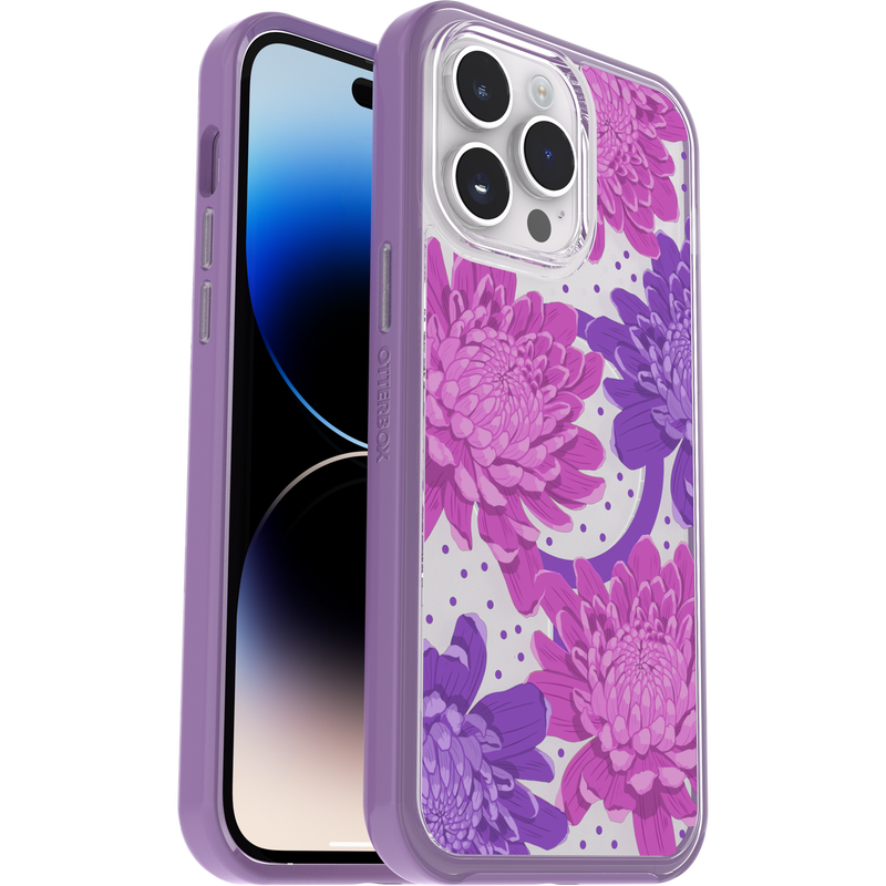product image 1 - iPhone 14 Pro Max Custodia Symmetry Series Clear per MagSafe Fluttering Flora